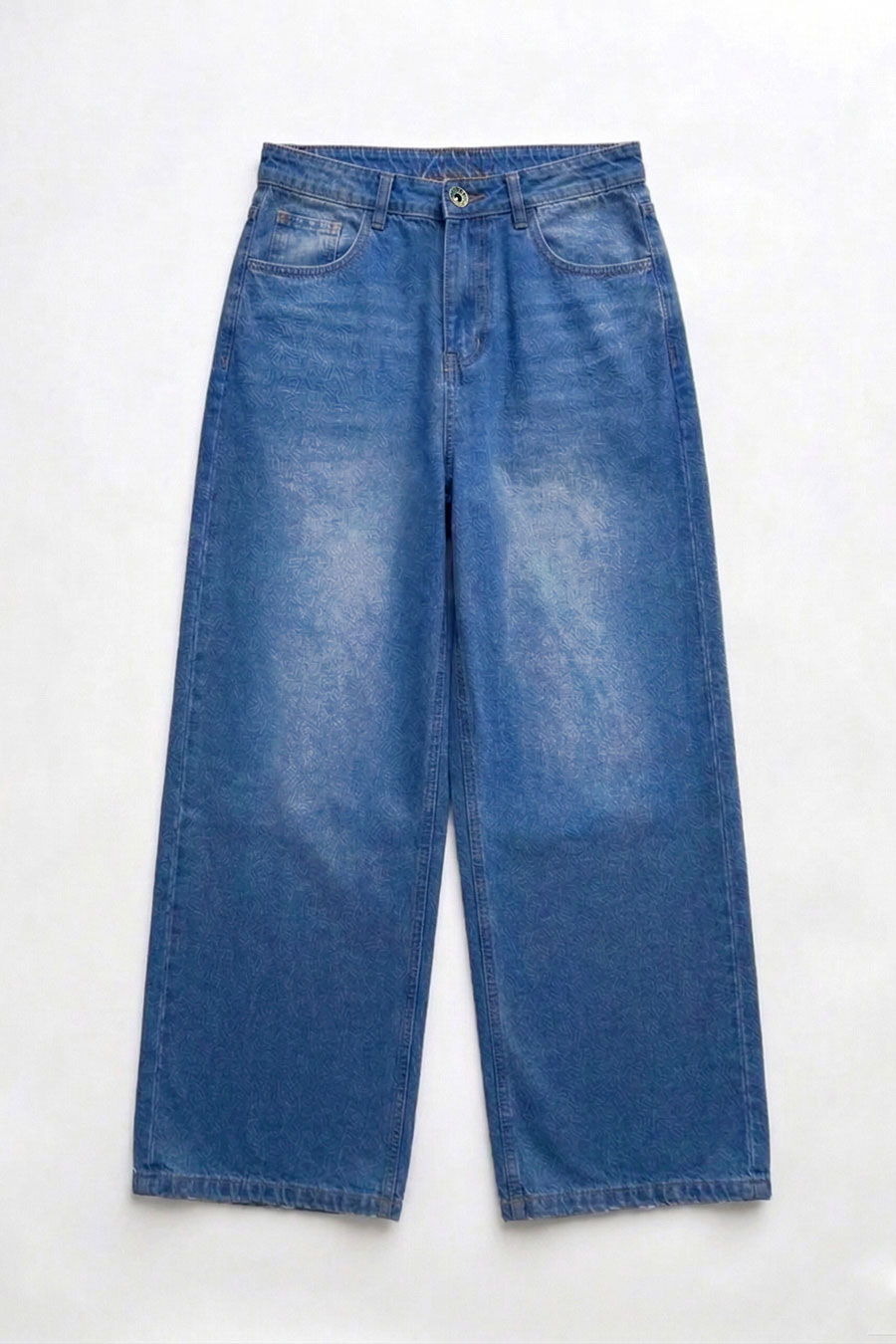 Jean Wide Low Mid Blue
