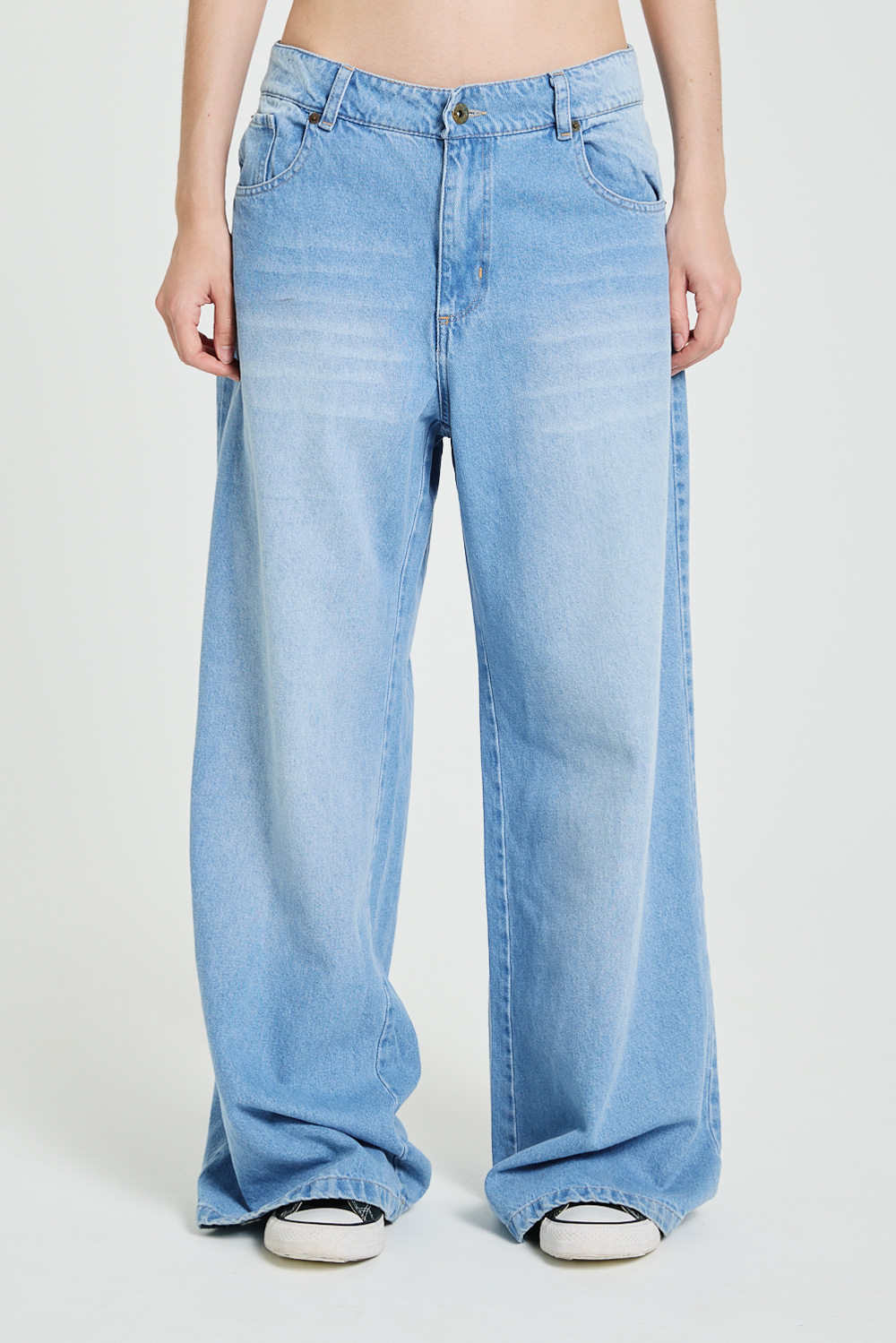Jean Vintage Patch Low Wide Used Blue